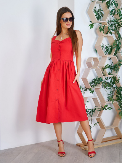 Сарафан ISSA Plus модель 11782_red — фото - INTERTOP
