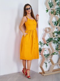 Сарафан ISSA Plus модель 11782_mustard Фото