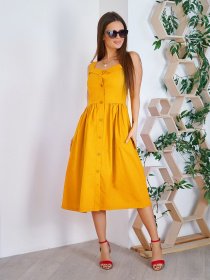 Сарафан ISSA Plus модель 11782_mustard Фото