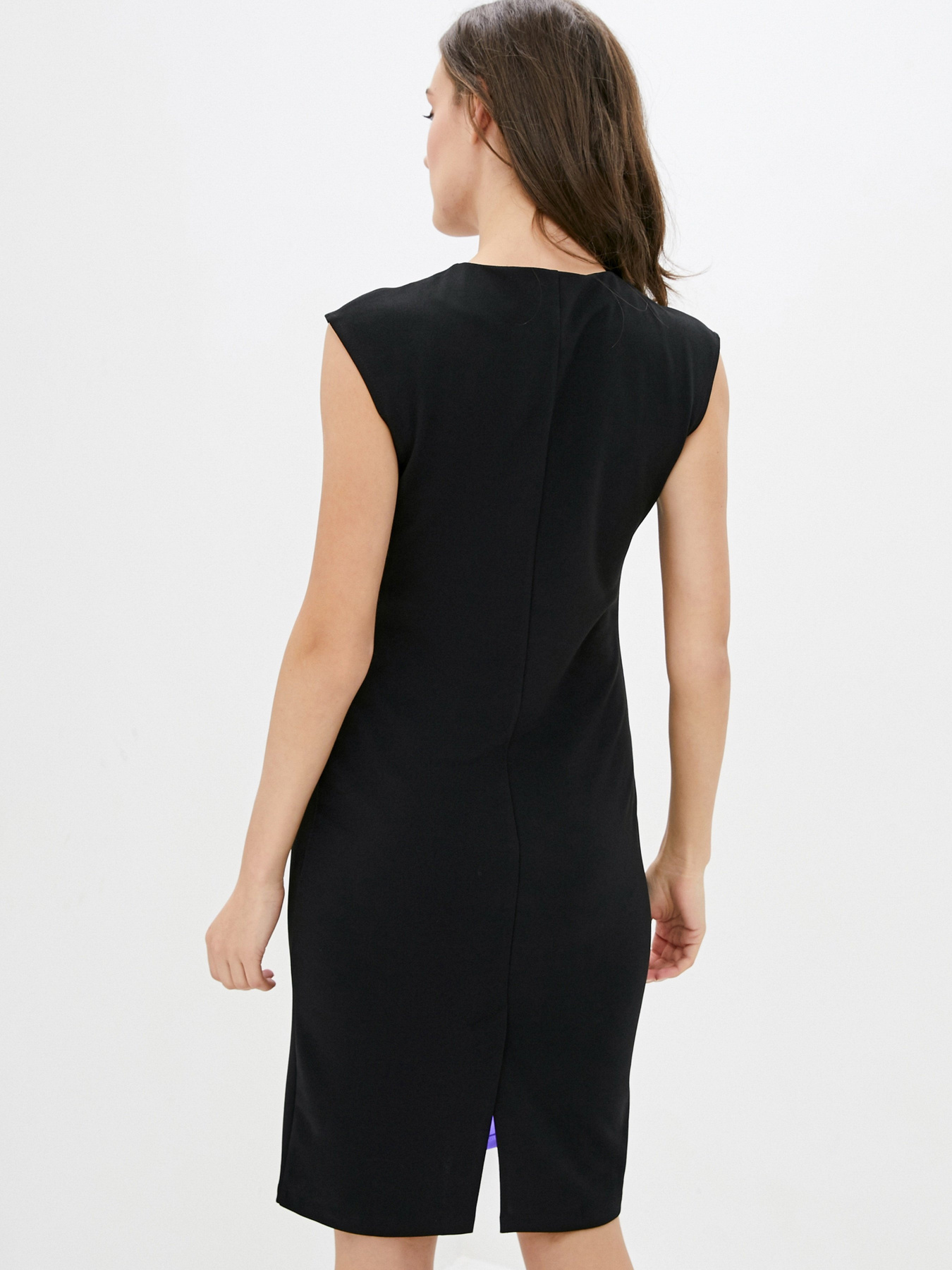 Платье мини ISSA Plus модель SA-1_blackpurple Фото