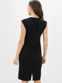 Платье мини ISSA Plus модель SA-1_blackpurple Фото