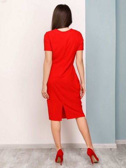 Сукня міді ISSA Plus модель 12491_red — фото 3 - INTERTOP