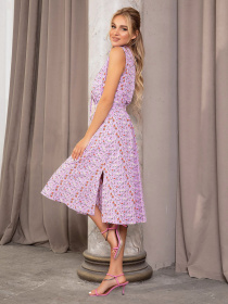 Платье миди ISSA Plus модель 12680_lilac Фото