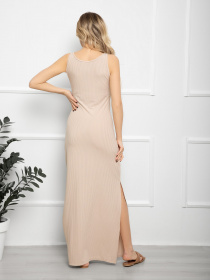 Сукня максі ISSA Plus модель 12611_beige Фото