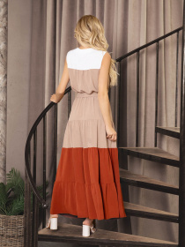 Платье макси ISSA Plus модель SA-260_terracotta Фото