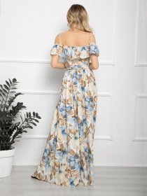 Платье макси ISSA Plus модель 12566_blue Фото