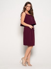 Сарафан ISSA Plus модель SA-10786i_burgundy Фото