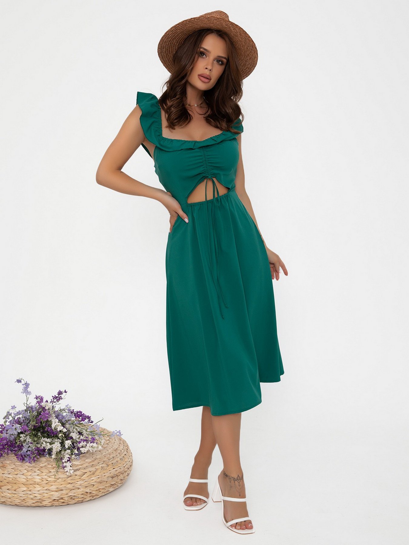 Платья ISSA Plus модель SA-273_green Фото