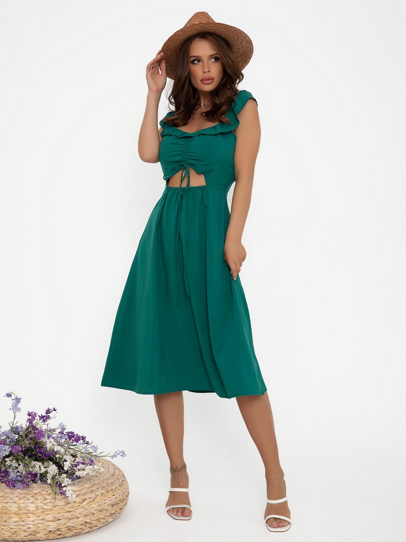 Платья ISSA Plus модель SA-273_green Фото