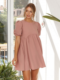 Сукня міні ISSA Plus модель 12835_pink Фото