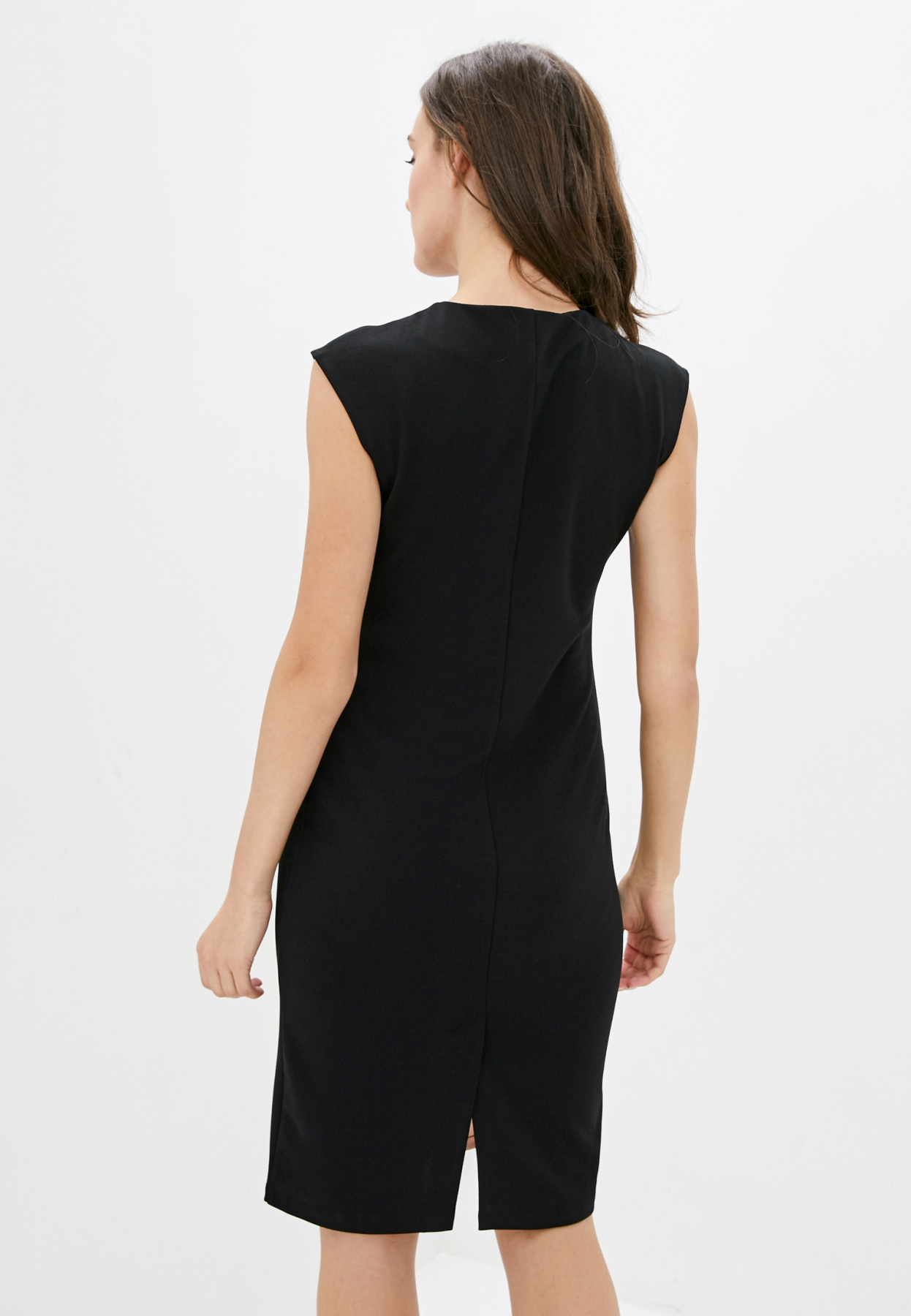 Платье мини ISSA Plus модель SA-1_blackbeige Фото