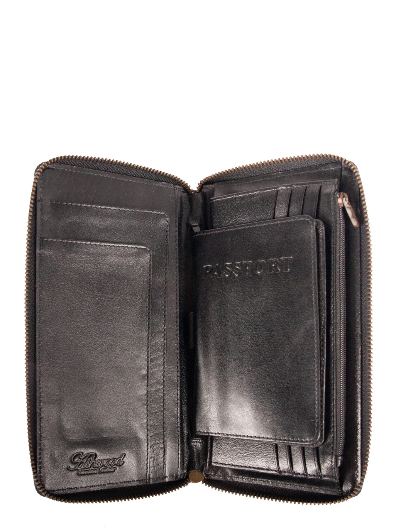 Кошельки Ashwood Leather модель TW01 BLACK Фото