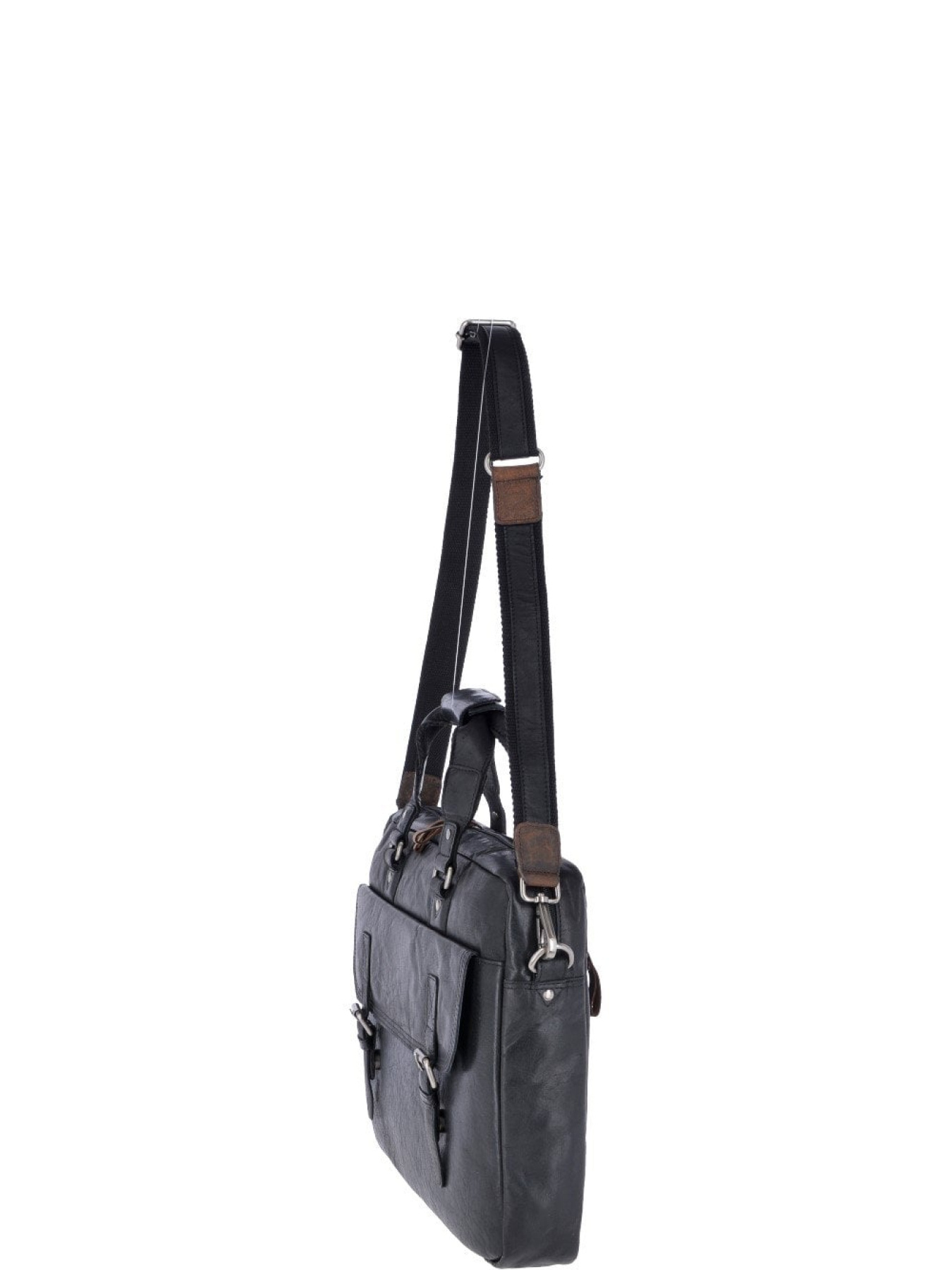 Сумка для ноутбука Ashwood Leather модель F83 BLACK/MUD Фото