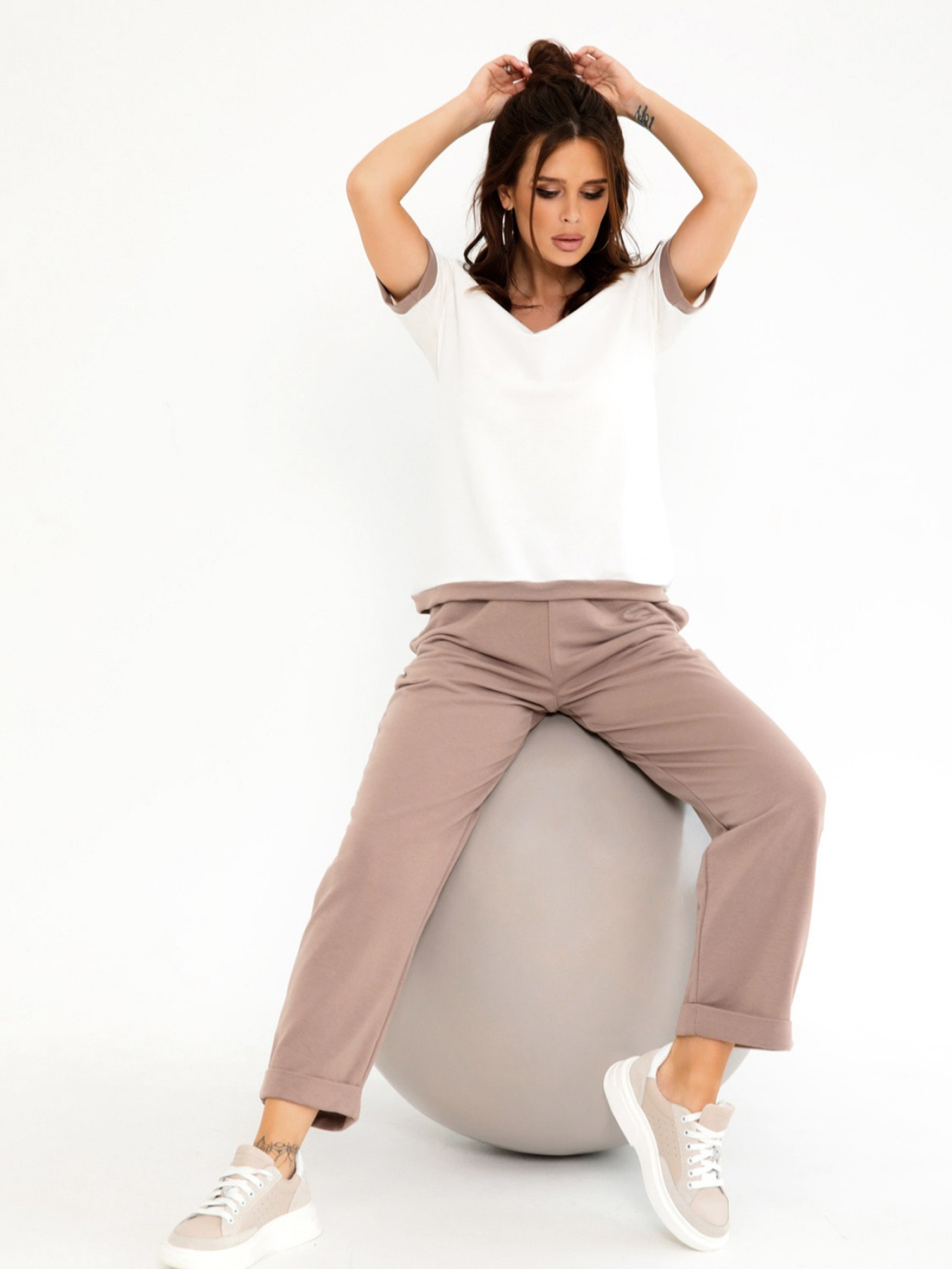 Костюм ISSA Plus модель 12777_beige Фото