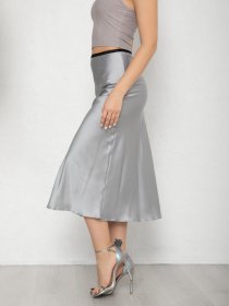 Спідниця міді ISSA Plus модель 11931_серый Фото