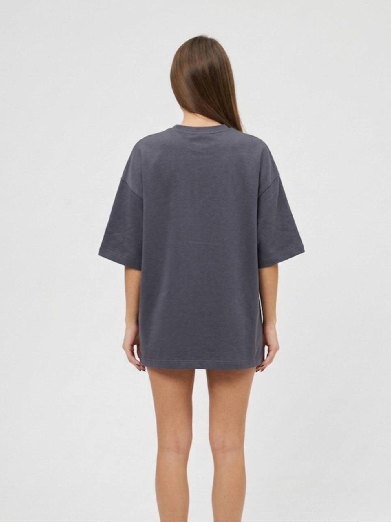 Футболка жіноча оверсайз, петля, колір - фуме модель Wm331 Фото