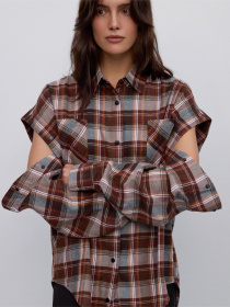 Рубашка в клетку Estro модель 05124-28-33208 Рубашка в клетку Estro модель 05124-28-33208 Фото