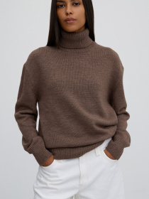 Светр в'язаний ESTRO 0541-06908, колір коричневий модель 0541-06908 Светр в'язаний ESTRO 0541-06908, колір коричневий модель 0541-06908 Фото