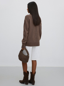 Светр в'язаний ESTRO 0541-06908, колір коричневий модель 0541-06908 Светр в'язаний ESTRO 0541-06908, колір коричневий модель 0541-06908 Фото