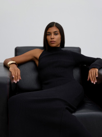 Сукня в'язана ESTRO 0389-04101, колір чорний модель 0389-04101 Фото