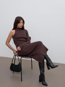 Сукня в'язана ESTRO 0389-04108, колір коричневий модель 0389-04108 Фото