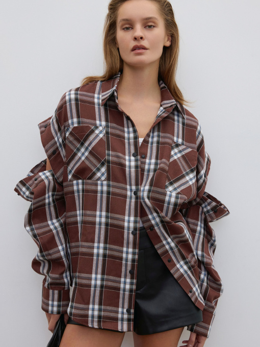 Сорочка ESTRO 05124-30-33208, колір коричневий модель 05124-30-33208 Фото