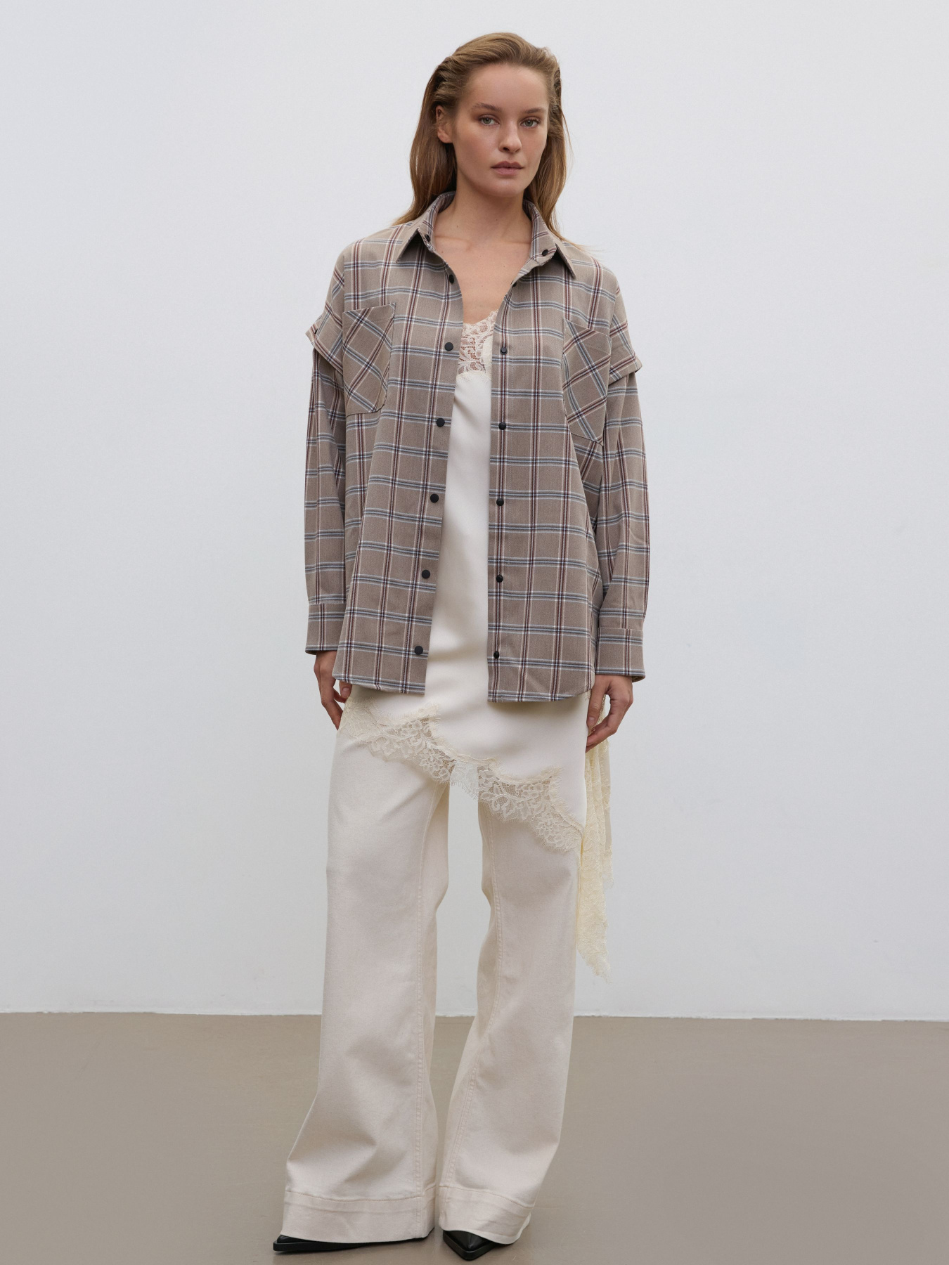 Сорочка ESTRO 05124-31-33223, колір бежевий модель 05124-31-33223 Фото