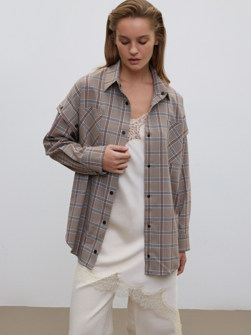 Сорочка ESTRO 05124-31-33223, колір бежевий модель 05124-31-33223 Фото