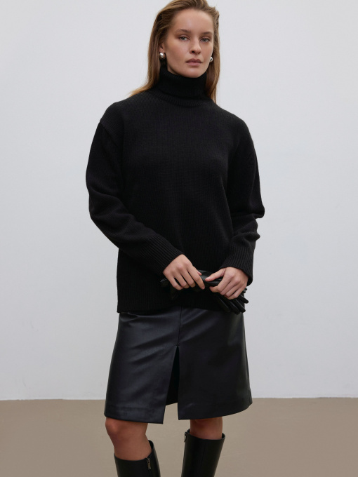 Светр в'язаний ESTRO 0541-06901, колір чорний модель 0541-06901 Фото