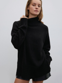 Светр в'язаний ESTRO 0540-06901, колір чорний модель 0540-06901 Светр в'язаний ESTRO 0540-06901, колір чорний модель 0540-06901 Фото