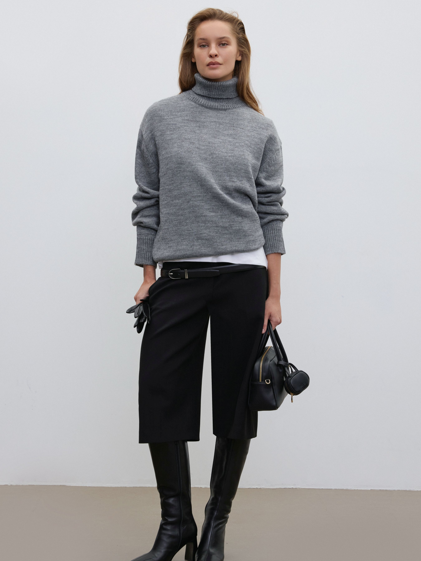 Светр в'язаний ESTRO 0541-06905, колір сірий модель 0541-06905 Фото