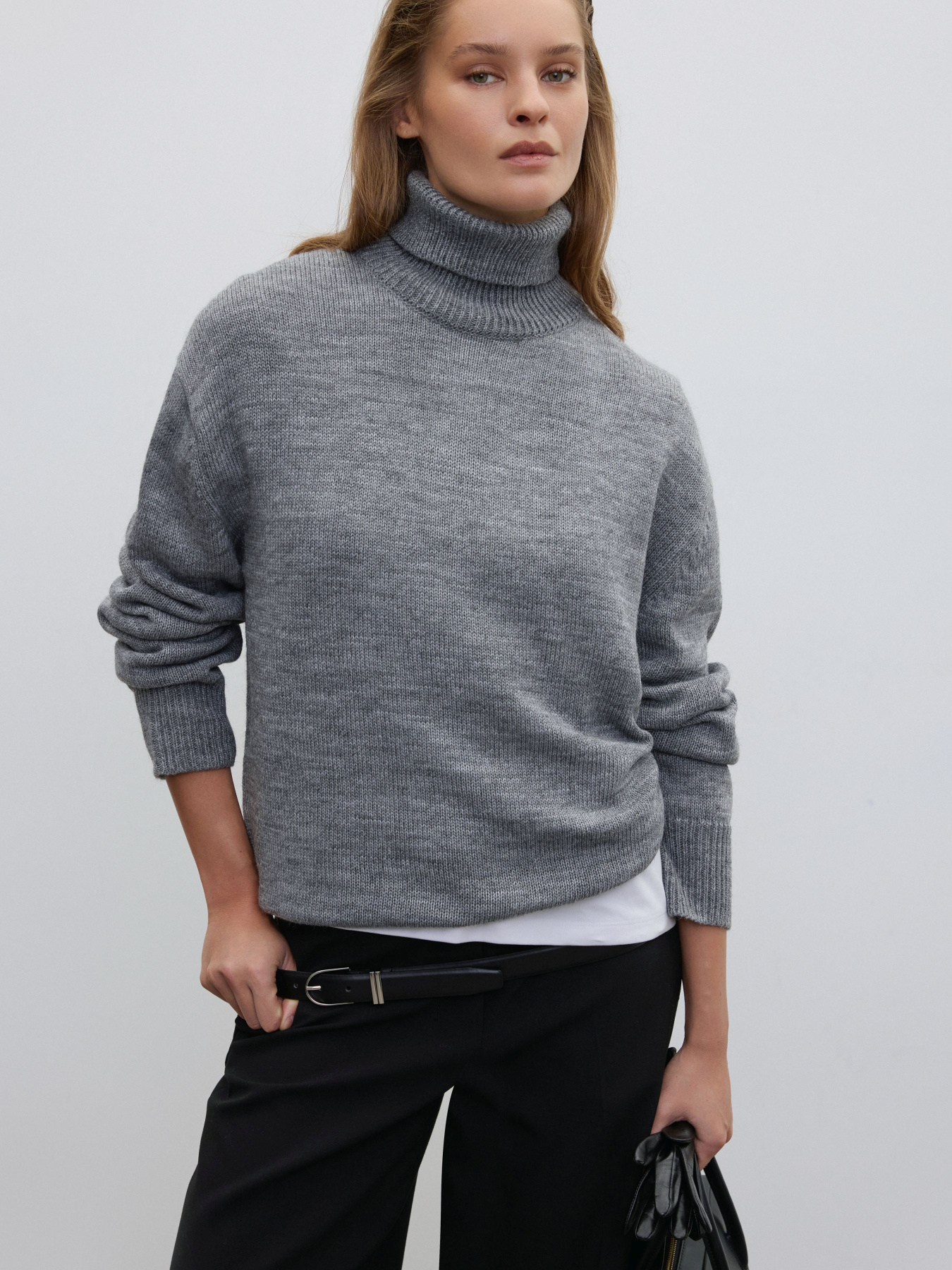 Светр в'язаний ESTRO 0541-06905, колір сірий модель 0541-06905 Фото