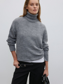 Светр в'язаний ESTRO 0541-06905, колір сірий модель 0541-06905 Светр в'язаний ESTRO 0541-06905, колір сірий модель 0541-06905 Фото