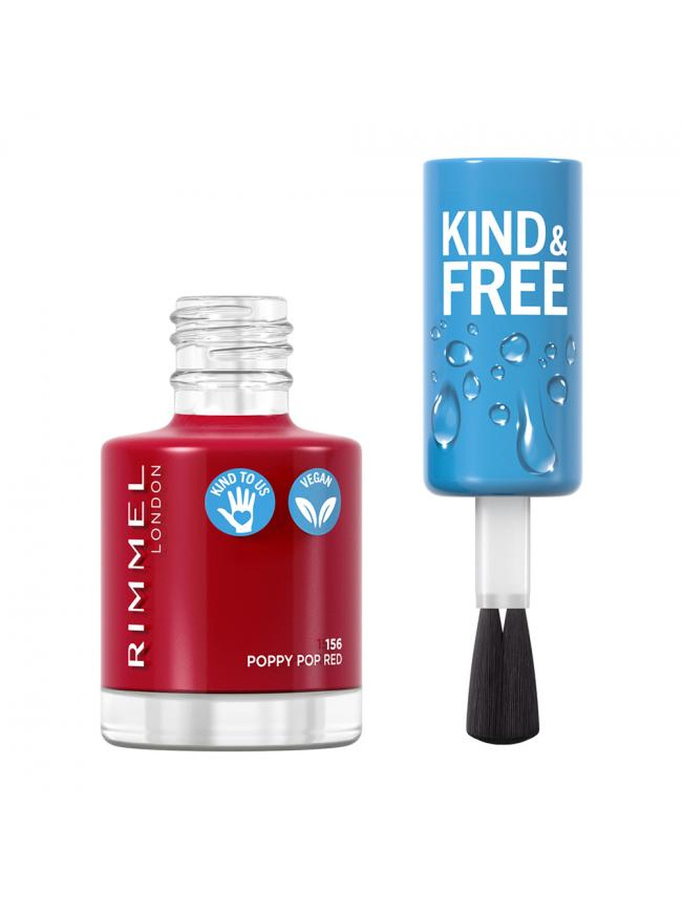 Лак Для Нігтів Kind & Free №156 Poppy Pop Red RIMMEL модель 8000019959404 Фото