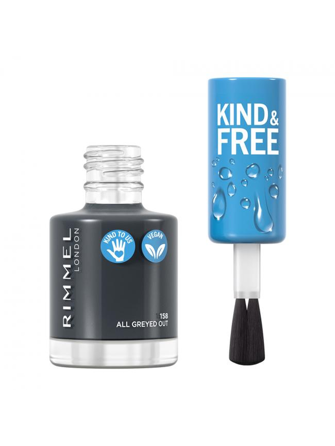 Лак Для Нігтів Kind & Free №158 AllGreyed Out RIMMEL модель 8000019959408 Лак Для Нігтів Kind & Free №158 AllGreyed Out RIMMEL модель 8000019959408 Фото