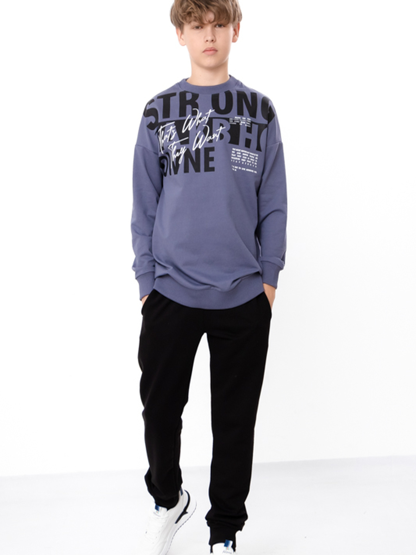 Спортивний костюм для хлопчика-підлітка з принтом, Темно-сірий​ Носи Своє (6419-057-33-1) модель 6419-057-33-1-marengo-strong Фото