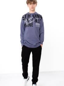 Спортивний костюм для хлопчика-підлітка з принтом, Темно-сірий​ Носи Своє (6419-057-33-1) модель 6419-057-33-1-marengo-strong Фото