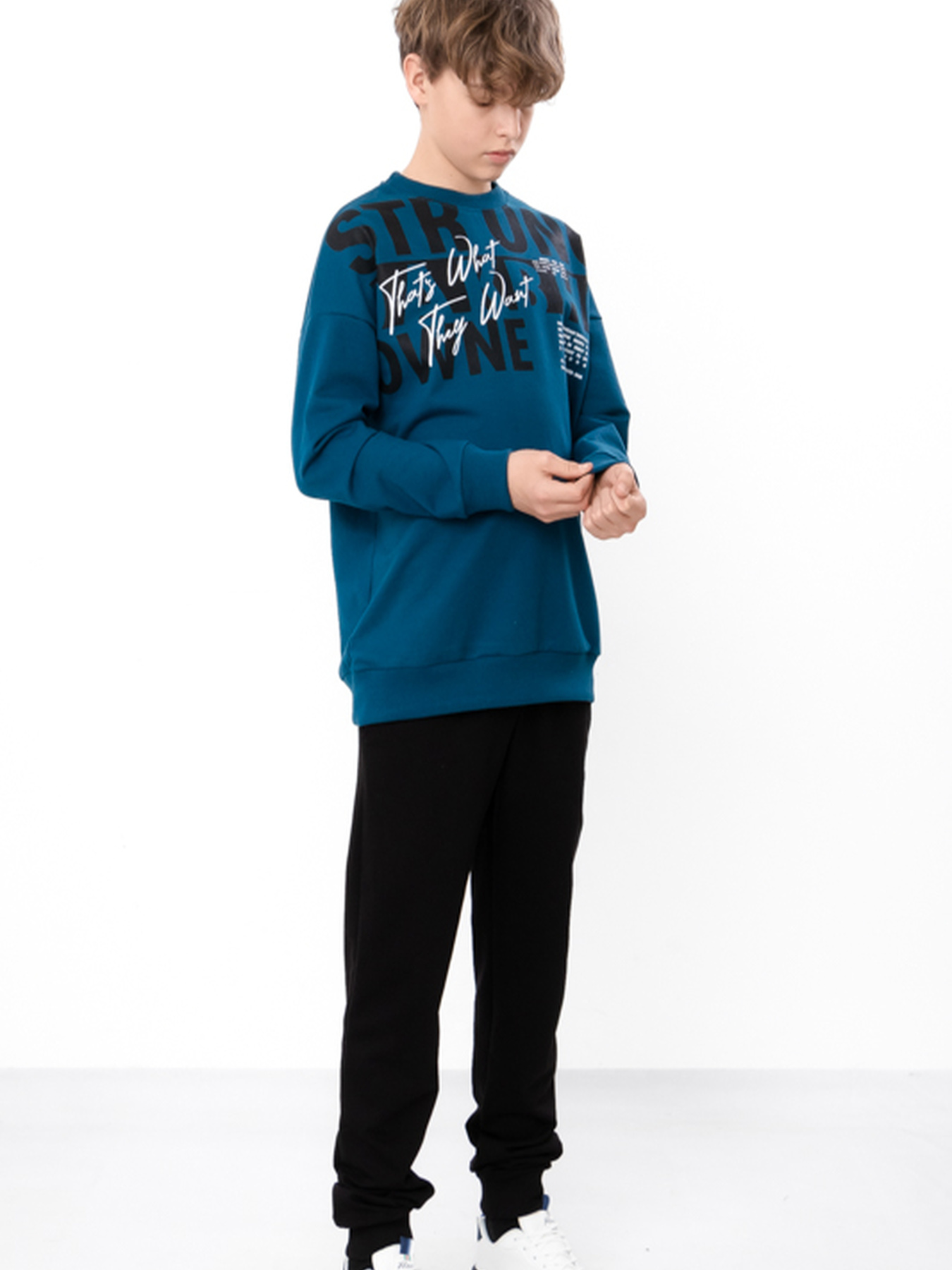 Спортивний костюм для хлопчика-підлітка з принтом, Смарагдовий​ Носи Своє (6419-057-33-1) модель 6419-057-33-1-sinxo-smaragdovij-strong Фото