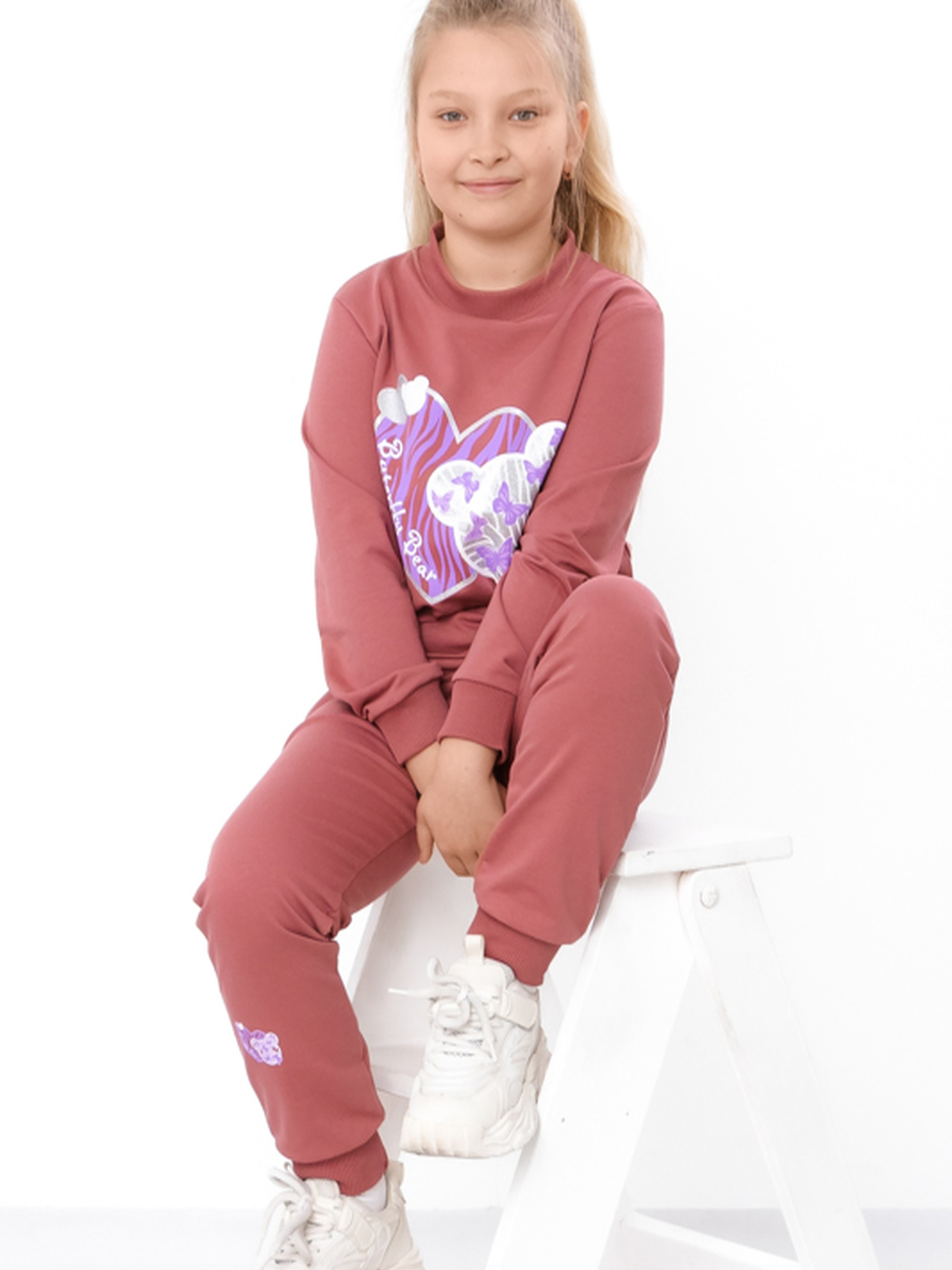 Дитячий спортивний костюм для дівчинки з принтом, Джеральдін Носи Своє (6063-057-33-2-1) модель 6063-057-33-2-1-dzheralxdn Фото
