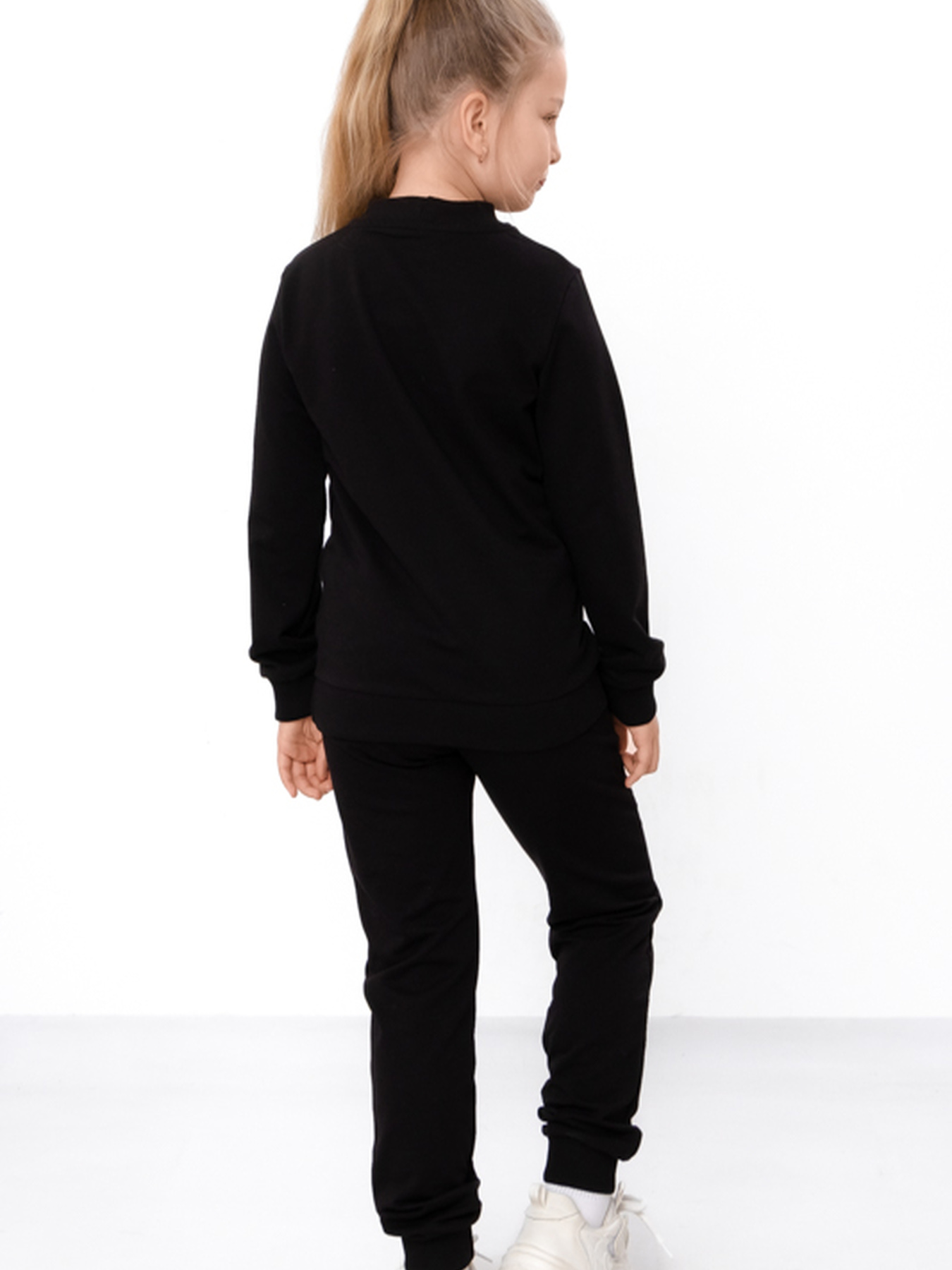 Дитячий спортивний костюм для дівчинки з принтом, Чорний Носи Своє (6063-057-33-2-1) модель 6063-057-33-2-1-chornij Фото