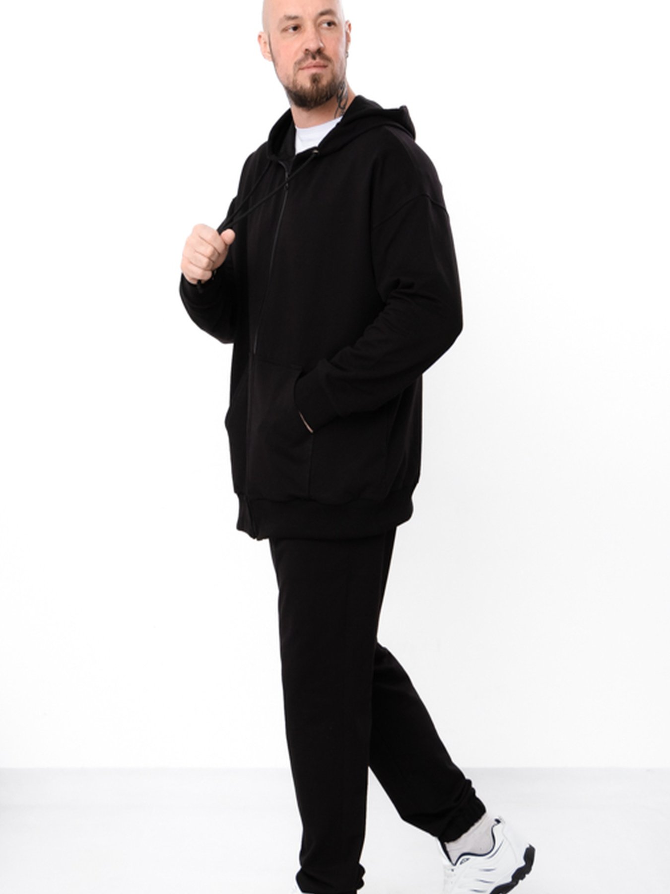 Чоловічий спортивний костюм худі на блискавці та джогери, Чорний Носи Своє (8373-057-1) модель 8373-057-1-chornij Фото