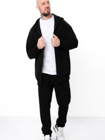 Чоловічий спортивний костюм худі на блискавці та джогери, Чорний Носи Своє (8373-057-1) модель 8373-057-1-chornij Фото