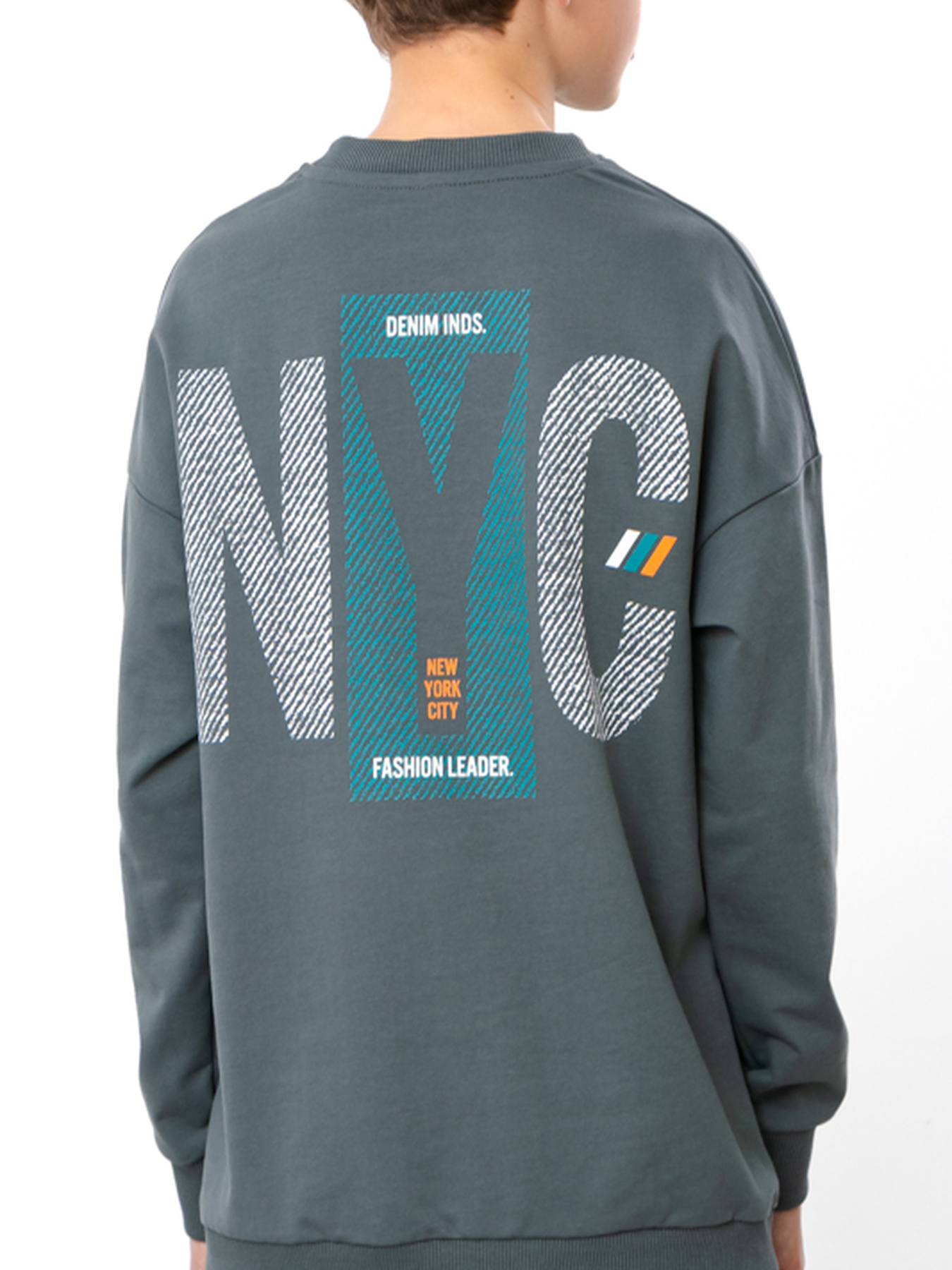 Підлітковий костюм для хлопчика зі світшотом та штанами, Темно-сірий​ Носи Своє (6419-057-33) модель 6419-057-33-zelenij-graft-nyc Фото