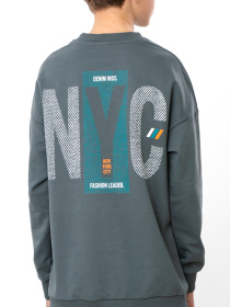 Підлітковий костюм для хлопчика зі світшотом та штанами, Темно-сірий​ Носи Своє (6419-057-33) модель 6419-057-33-zelenij-graft-nyc Фото