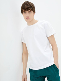 Футболка чоловіча "Дизель" біла модель Mn160 Футболка чоловіча "Дизель" біла модель Mn160 Фото