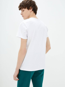 Футболка чоловіча "Дизель" біла модель Mn160 Футболка чоловіча "Дизель" біла модель Mn160 Фото