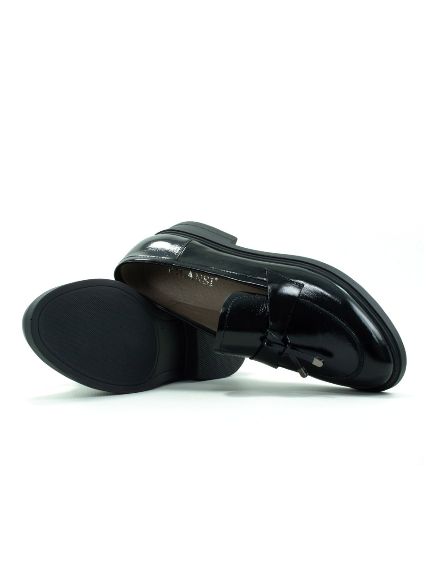 Женские лоферы VILANSI V8691 BLACK LAK модель V8691 BLACK LAK Фото