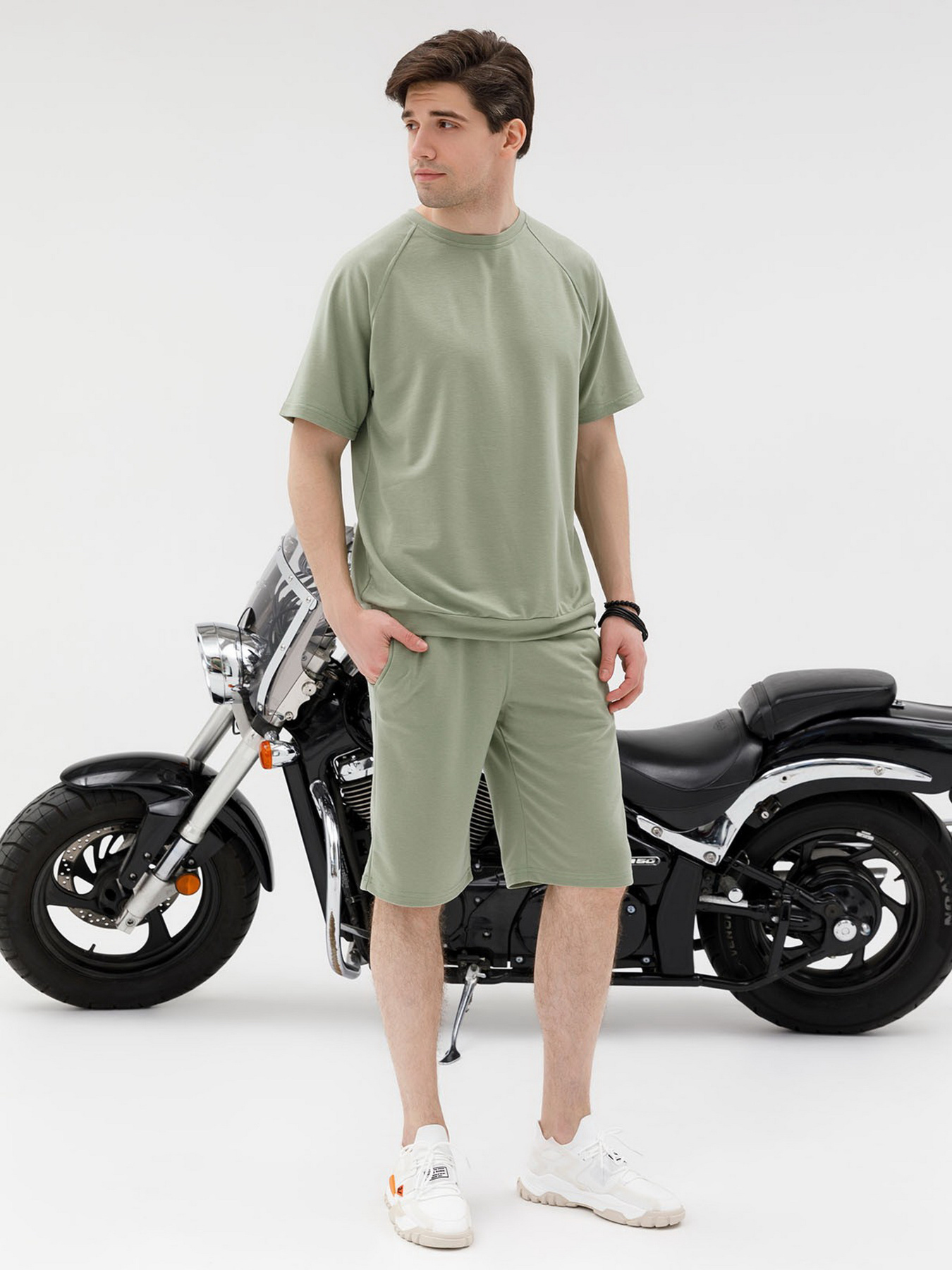 Костюми ISSA Plus модель GN-425_olive Фото