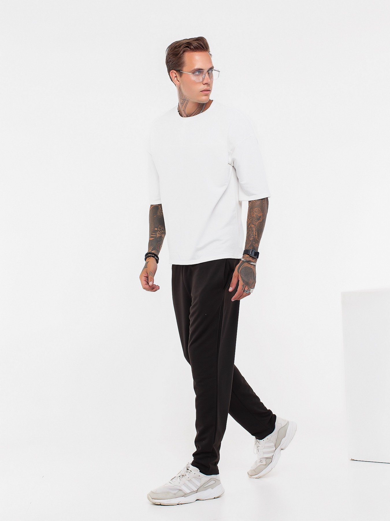 Костюм ISSA Plus модель GN-434_blackmilky Фото