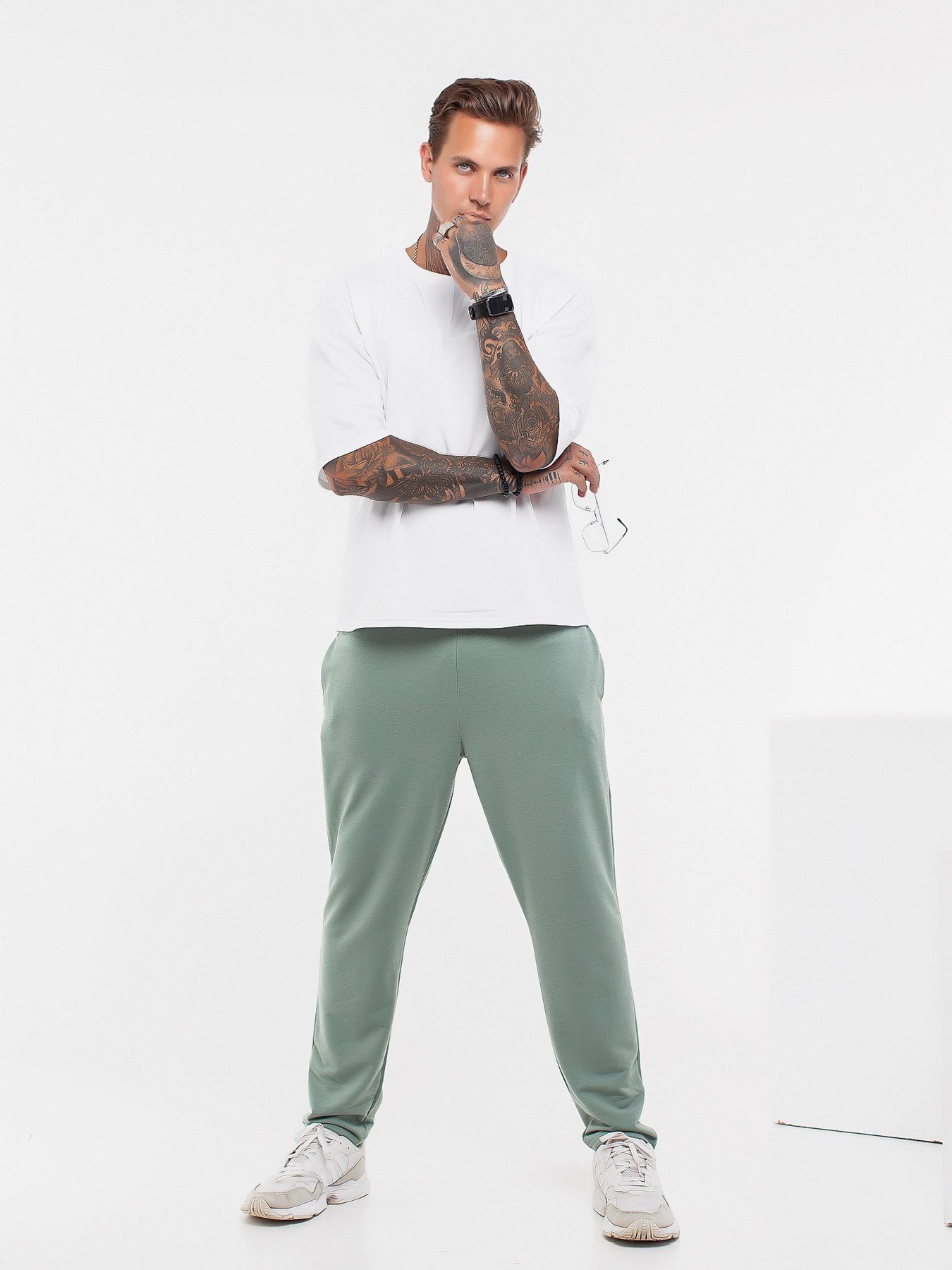 Костюм ISSA Plus модель GN-434_mintwhite Фото